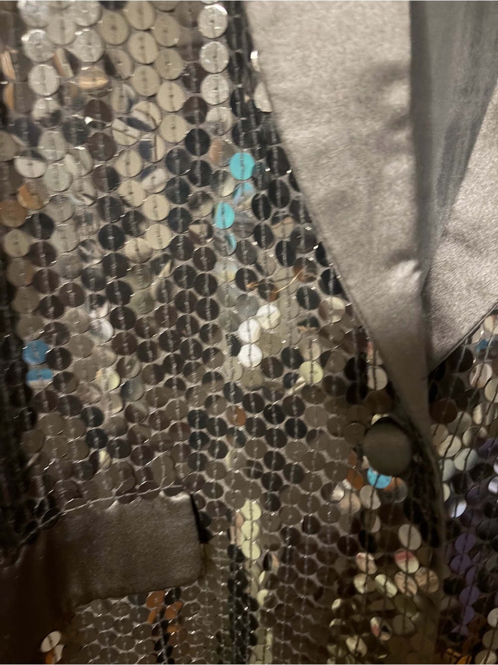 The ‘Black Tie’ label by He-Ro Industries vintage 1980’s black sequin blazer SzL - Picture 7 of 9